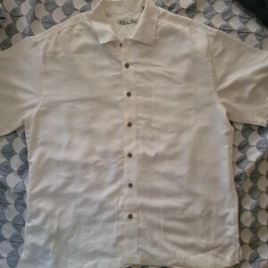 Cream Batick Bay Men's Casual Button Front